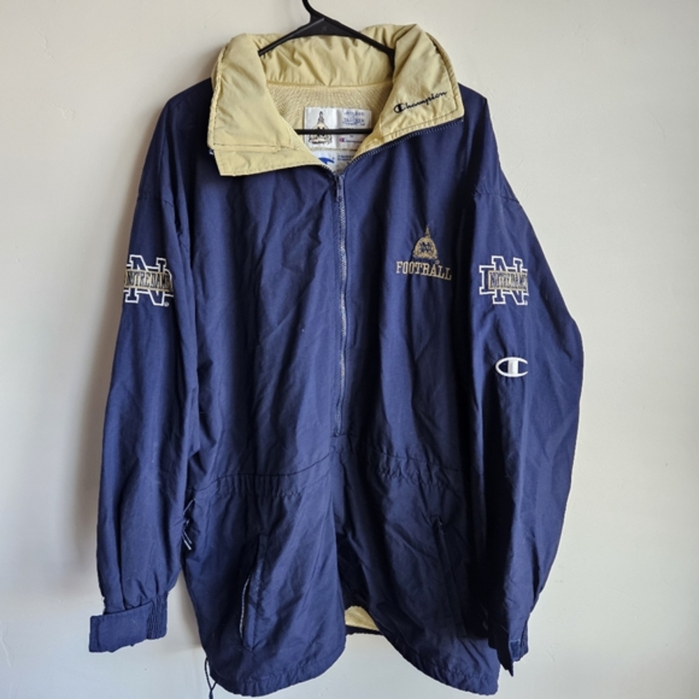 NOTRE DAME Vintage 90s Champion Team Issue University Football Sideline Jacket